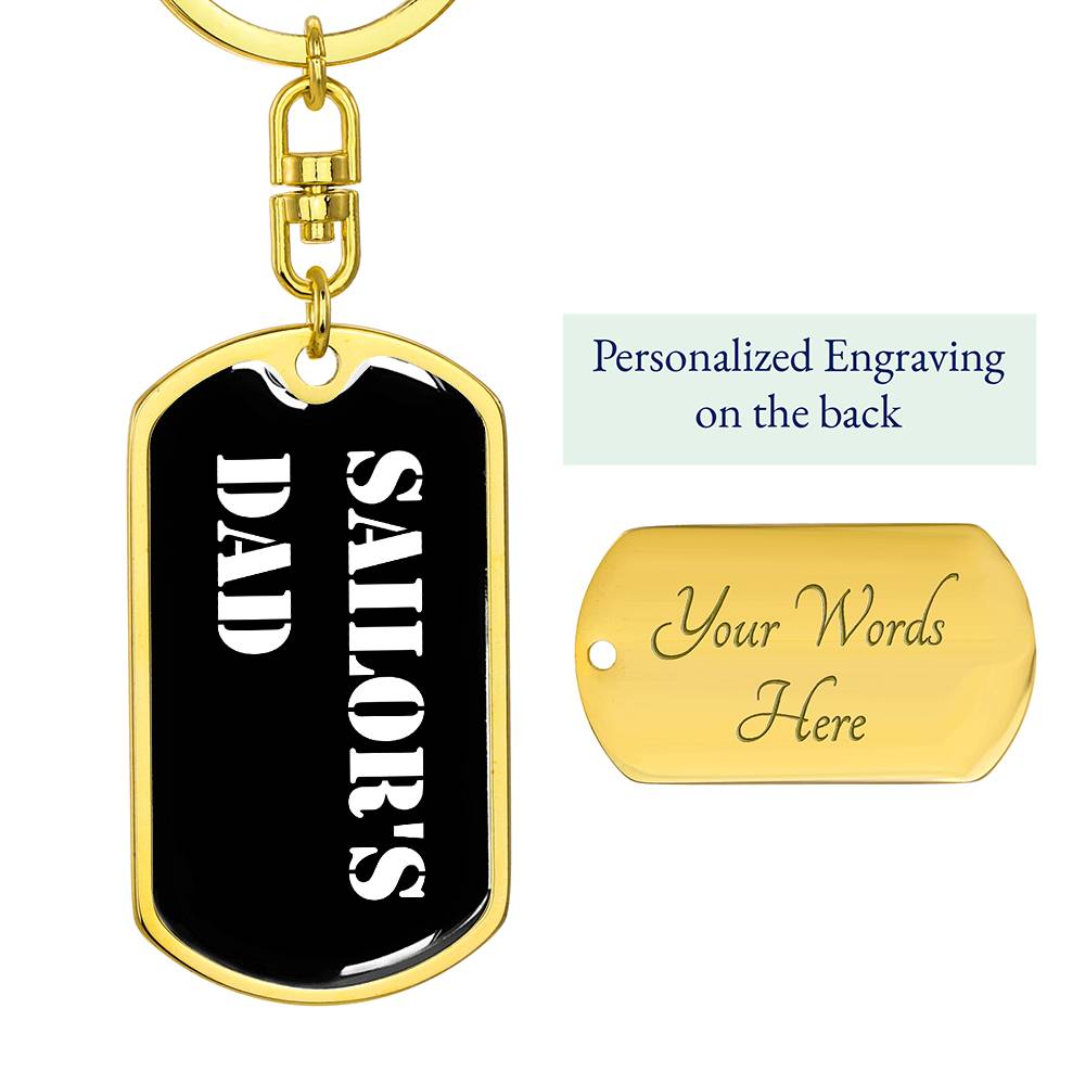 Sailor's Dad v3 - Luxury Dog Tag Keychain
