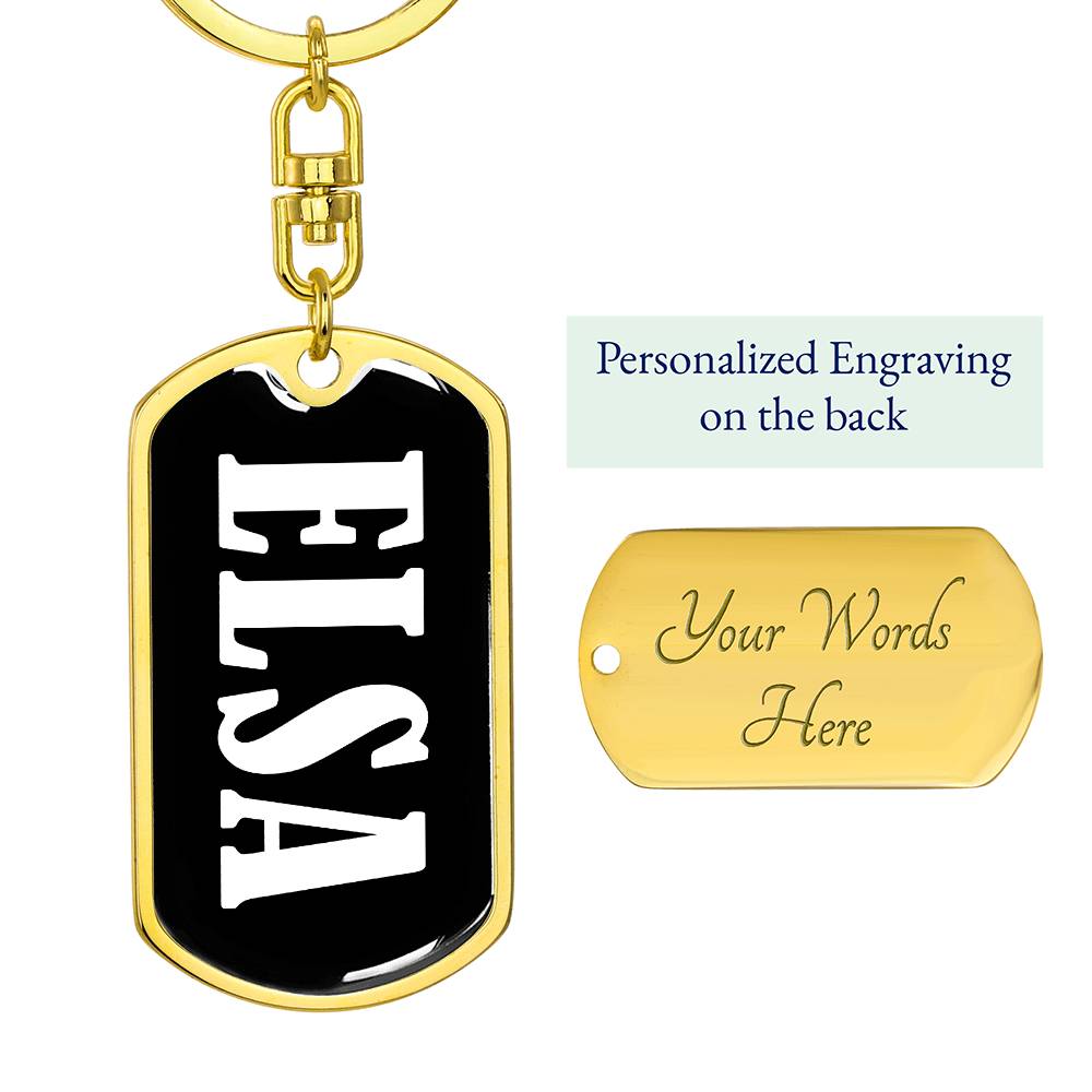 Elsa v03 - Luxury Dog Tag Keychain