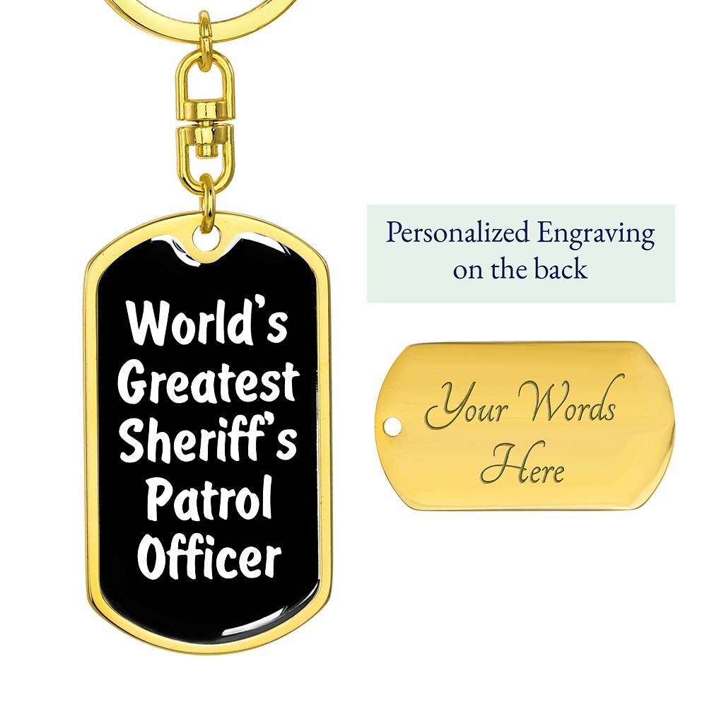 World's Greatest Sheriff's Patrol Officer v3 - Luxury Dog Tag Keychain
