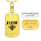 Arlene v01a - Luxury Dog Tag Keychain