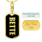 Bette v02 - Luxury Dog Tag Keychain