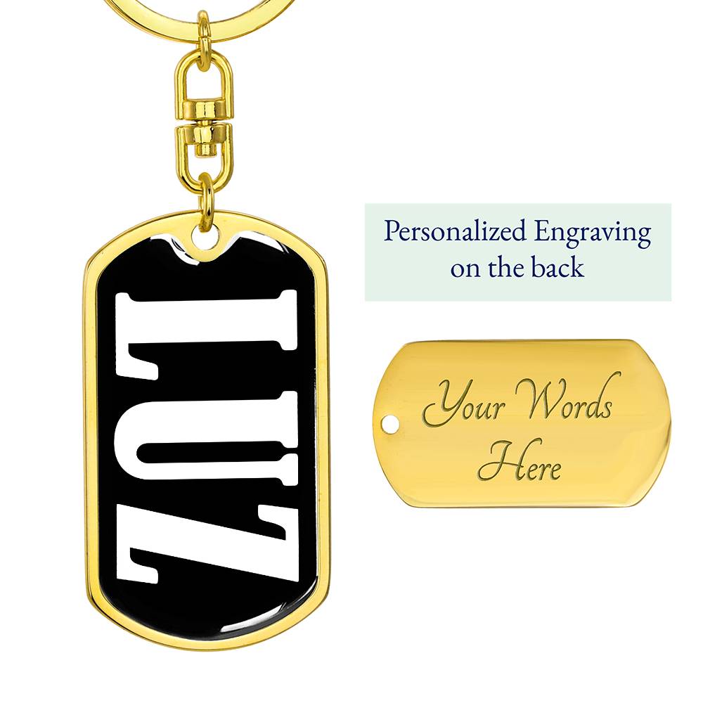Luz v01w - Luxury Dog Tag Keychain