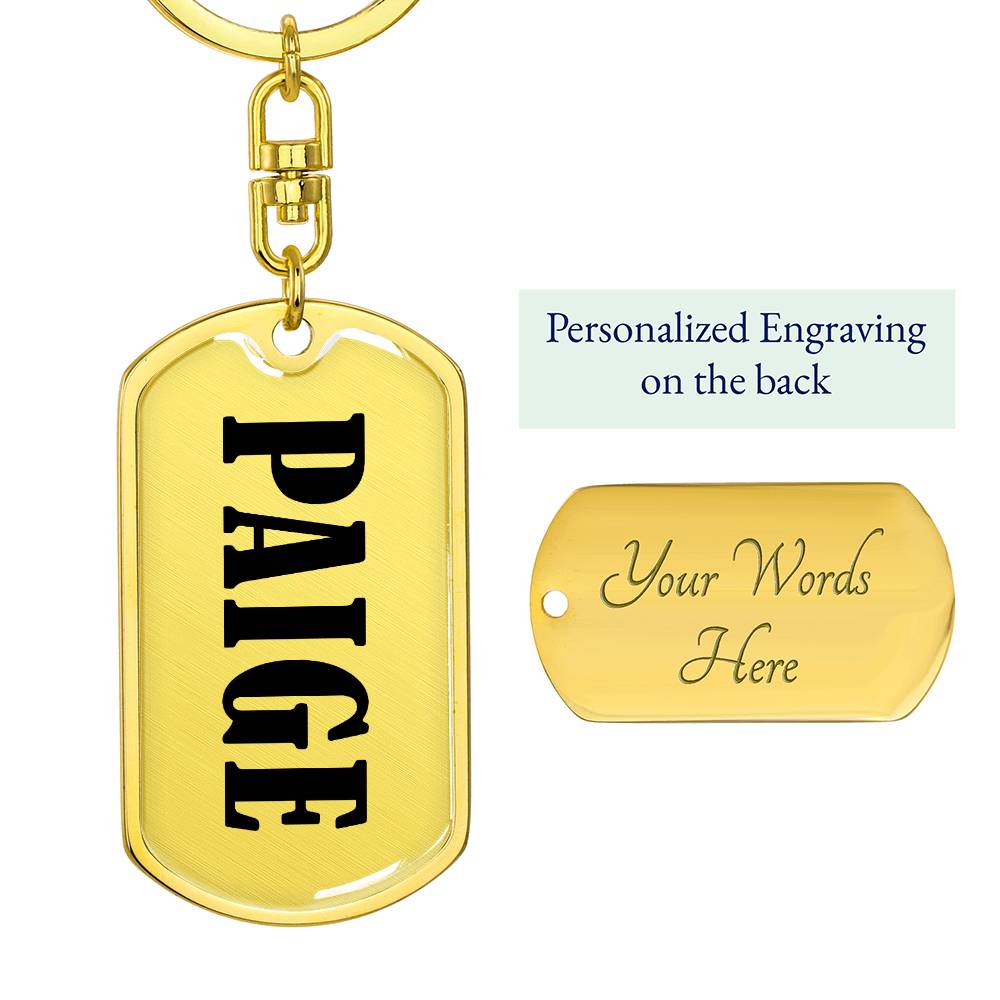 Paige v01 - Luxury Dog Tag Keychain