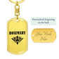 Rosemary v01a - Luxury Dog Tag Keychain