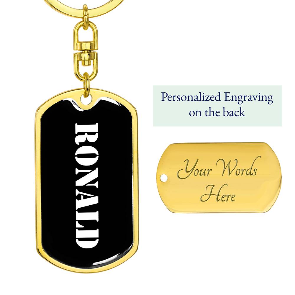 Ronald v2 - Luxury Dog Tag Keychain
