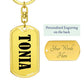 Tonia v01 - Luxury Dog Tag Keychain