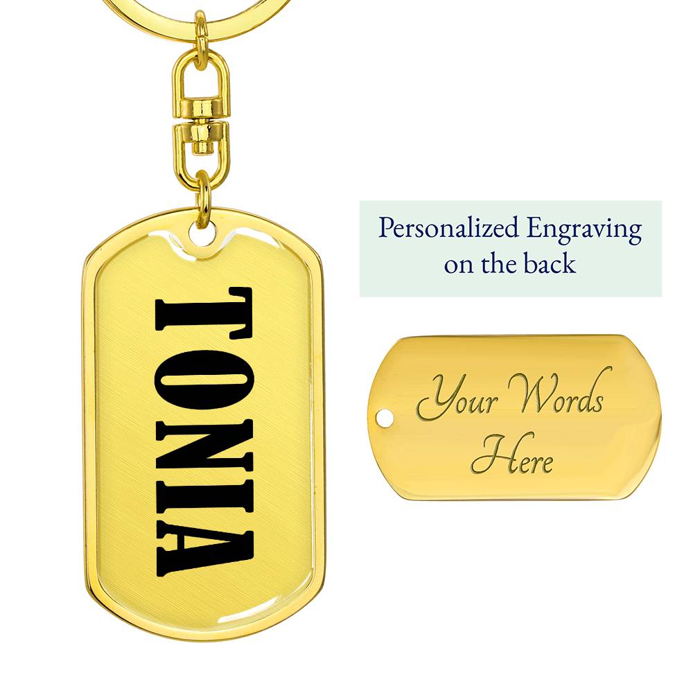 Tonia v01 - Luxury Dog Tag Keychain