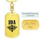 Ida v01a - Luxury Dog Tag Keychain