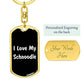 Love My Schnoodle v6 - Luxury Dog Tag Keychain