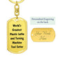 World's Greatest Plastic Lathe and Turning Machine Tool Setter - Luxury Dog Tag Keychain