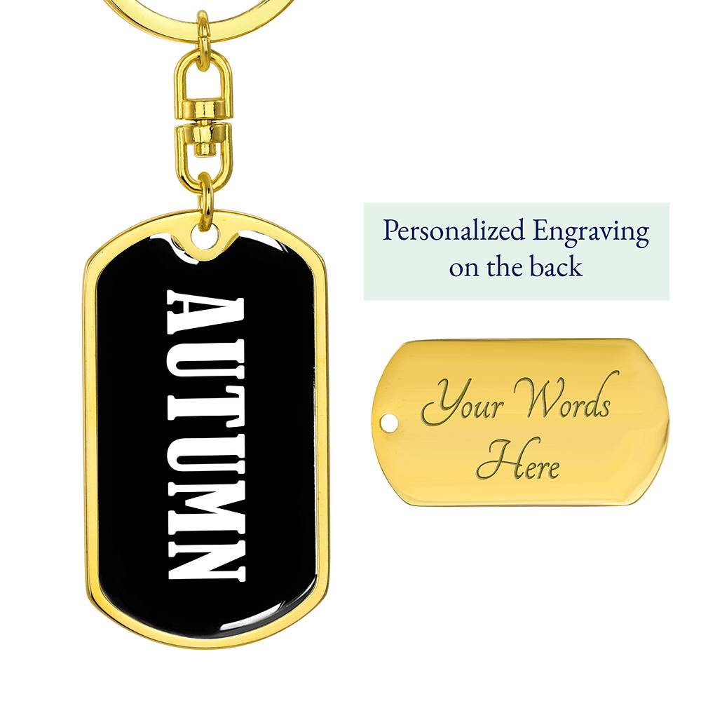 Autumn v03 - Luxury Dog Tag Keychain