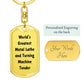 World's Greatest Metal Lathe and Turning Machine Tender - Luxury Dog Tag Keychain