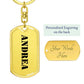 Andrea - Luxury Dog Tag Keychain