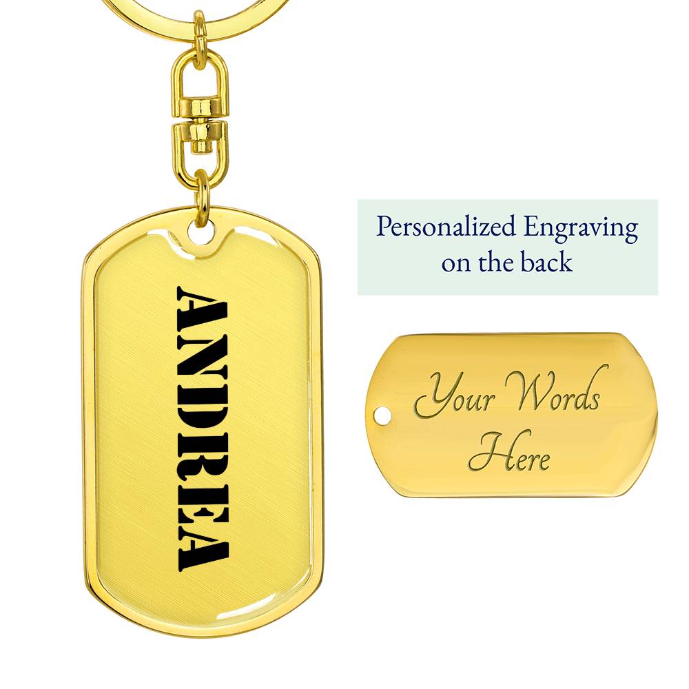 Andrea - Luxury Dog Tag Keychain