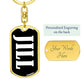 Jill v01w - Luxury Dog Tag Keychain