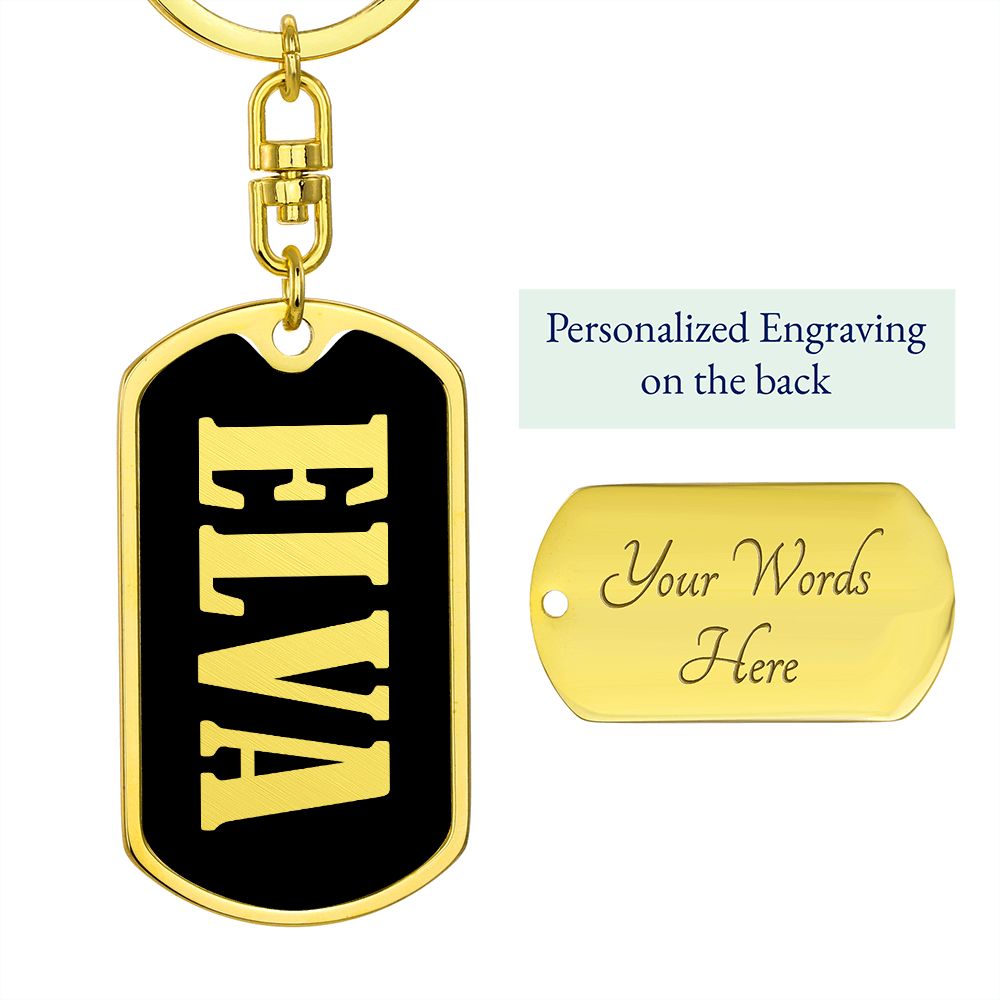 Elva v02 - Luxury Dog Tag Keychain