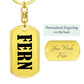 Fern v01 - Luxury Dog Tag Keychain