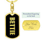 Bettie v02 - Luxury Dog Tag Keychain