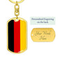German Flag - Luxury Dog Tag Keychain