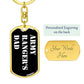 Army Ranger's Dad v3 - Luxury Dog Tag Keychain