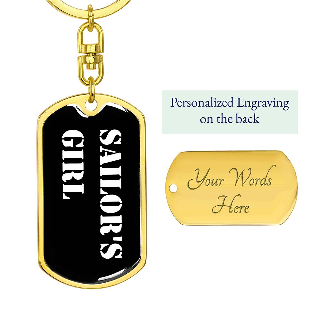 Sailor's Girl v3 - Luxury Dog Tag Keychain