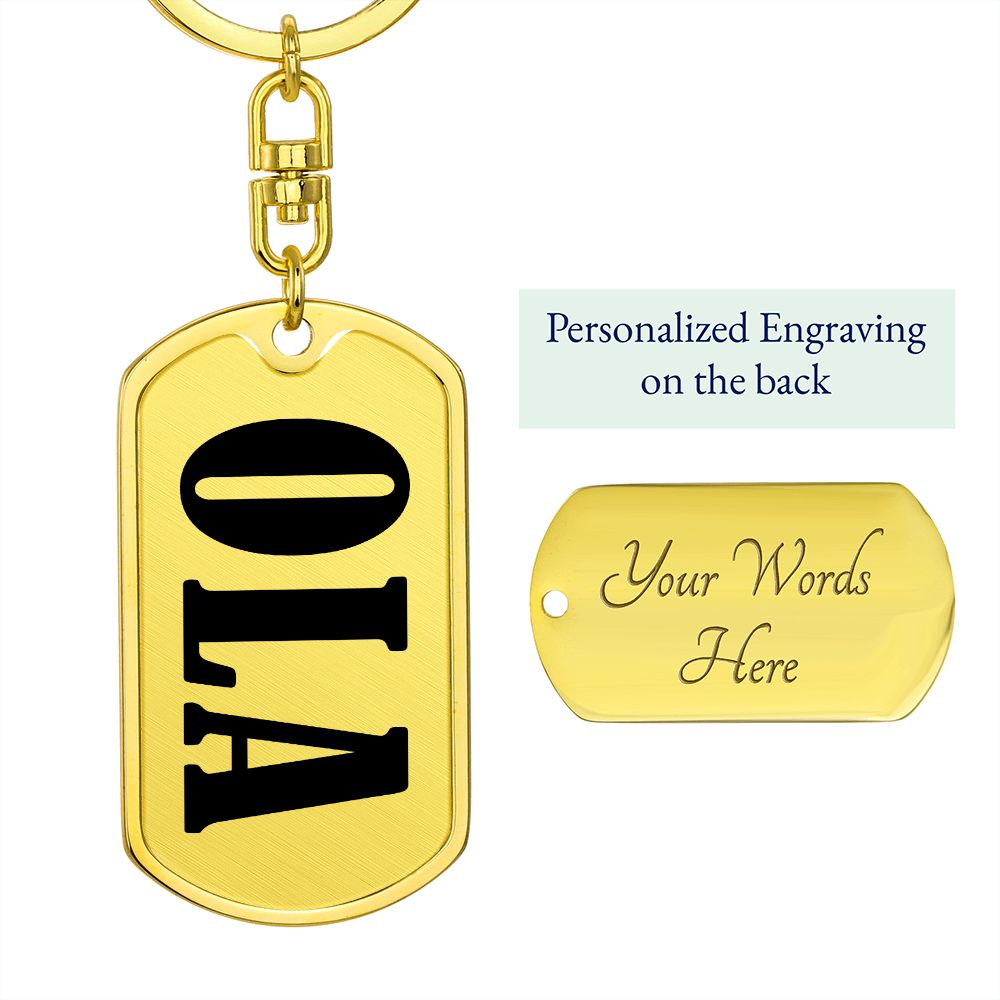 Ola v01 - Luxury Dog Tag Keychain