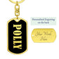 Polly v02 - Luxury Dog Tag Keychain