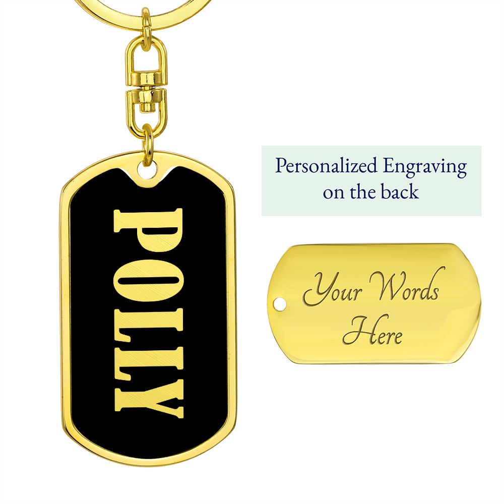 Polly v02 - Luxury Dog Tag Keychain