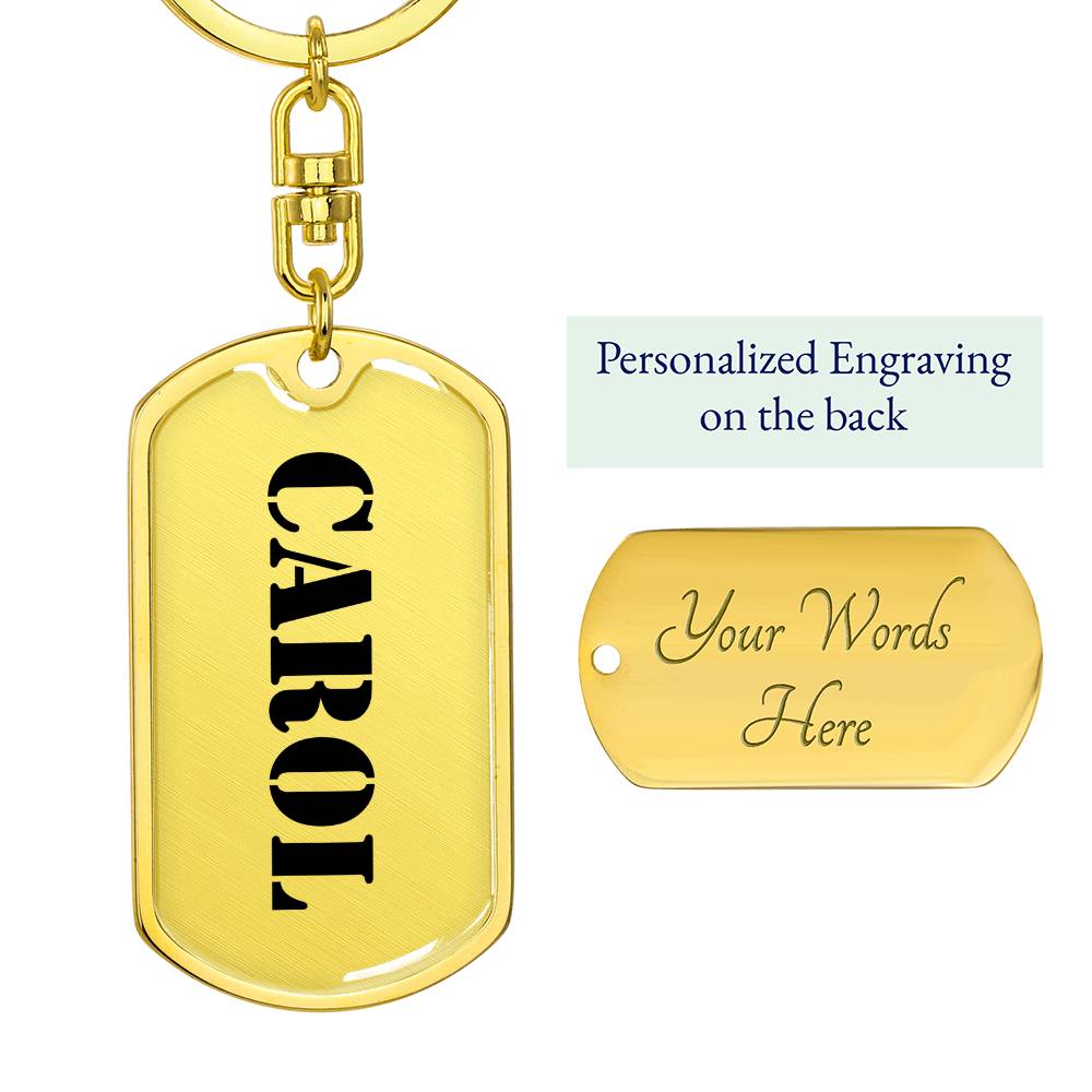 Carol - Luxury Dog Tag Keychain