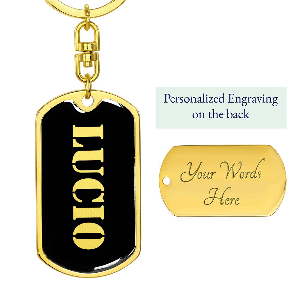 Lucio v2 - Luxury Dog Tag Keychain