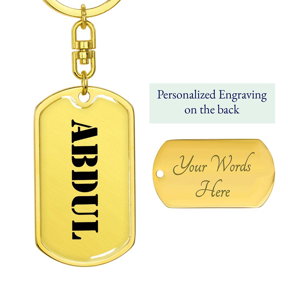 Abdul - Luxury Dog Tag Keychain