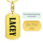 Lacey v01 - Luxury Dog Tag Keychain