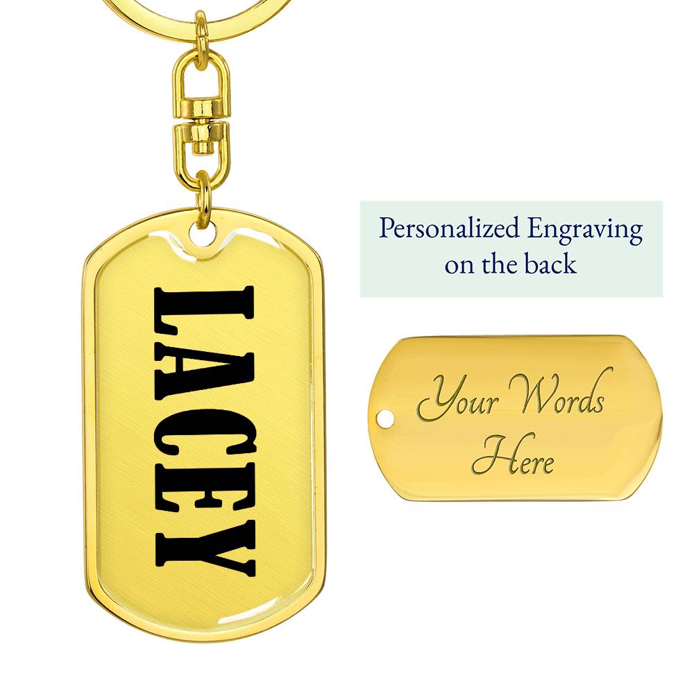 Lacey v01 - Luxury Dog Tag Keychain