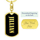 Jillian v02 - Luxury Dog Tag Keychain
