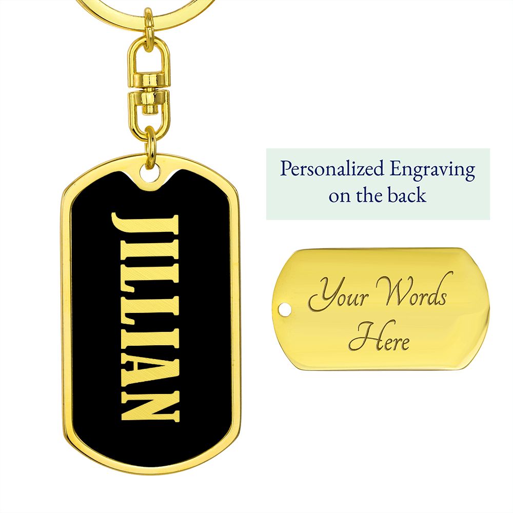 Jillian v02 - Luxury Dog Tag Keychain