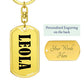 Leola v01 - Luxury Dog Tag Keychain