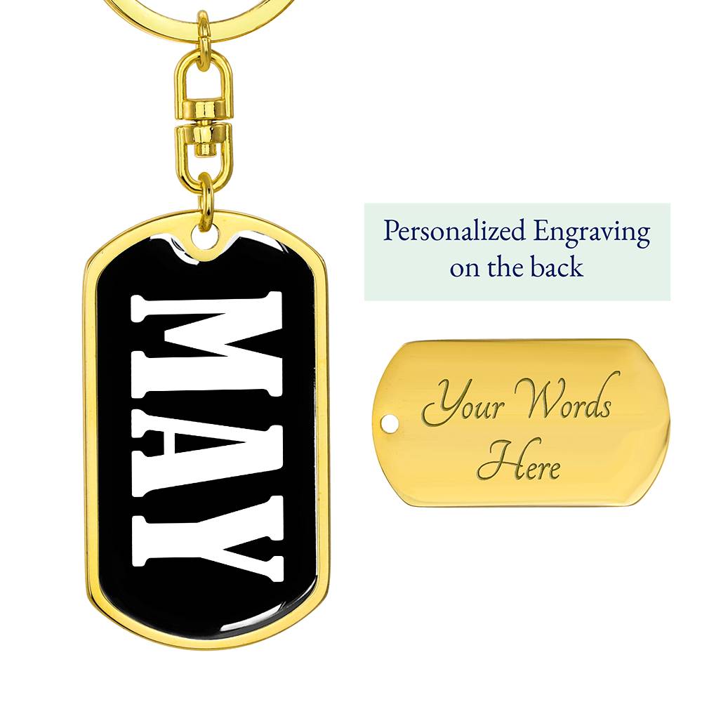 May v03 - Luxury Dog Tag Keychain