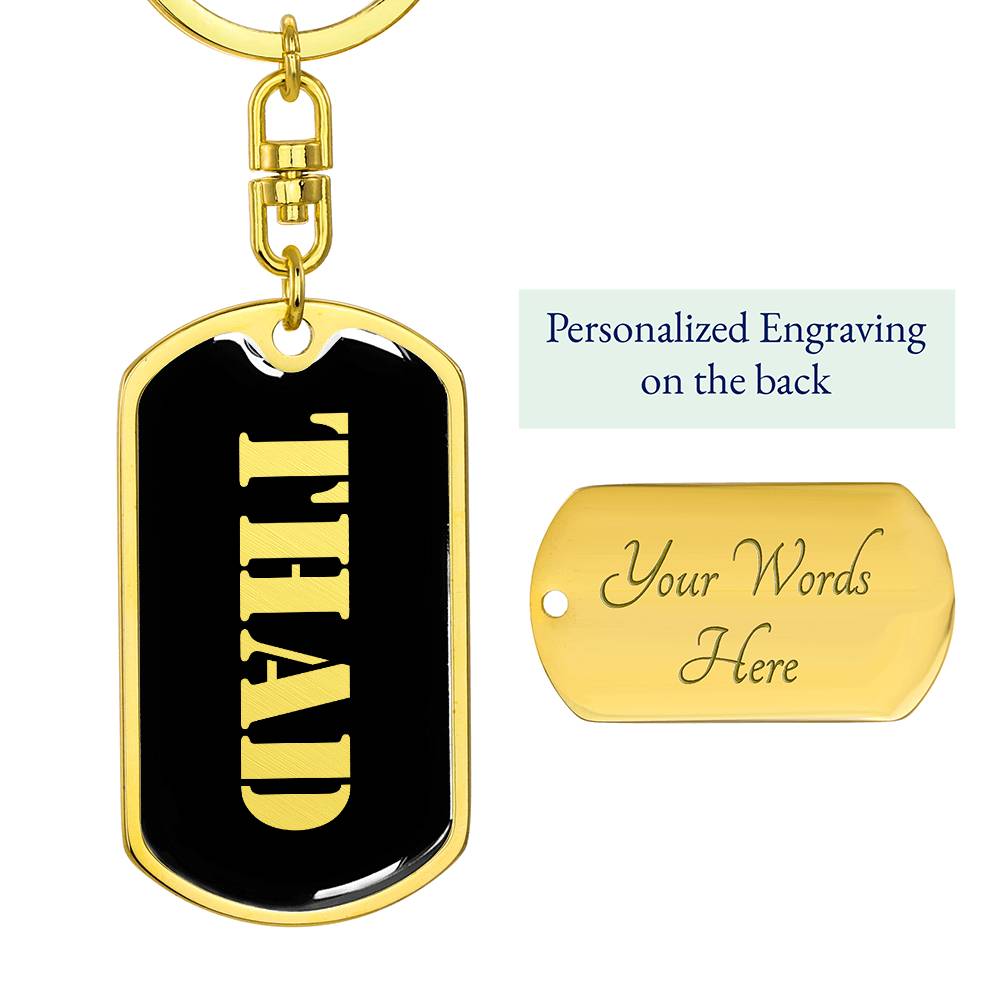 Thad v2 - Luxury Dog Tag Keychain