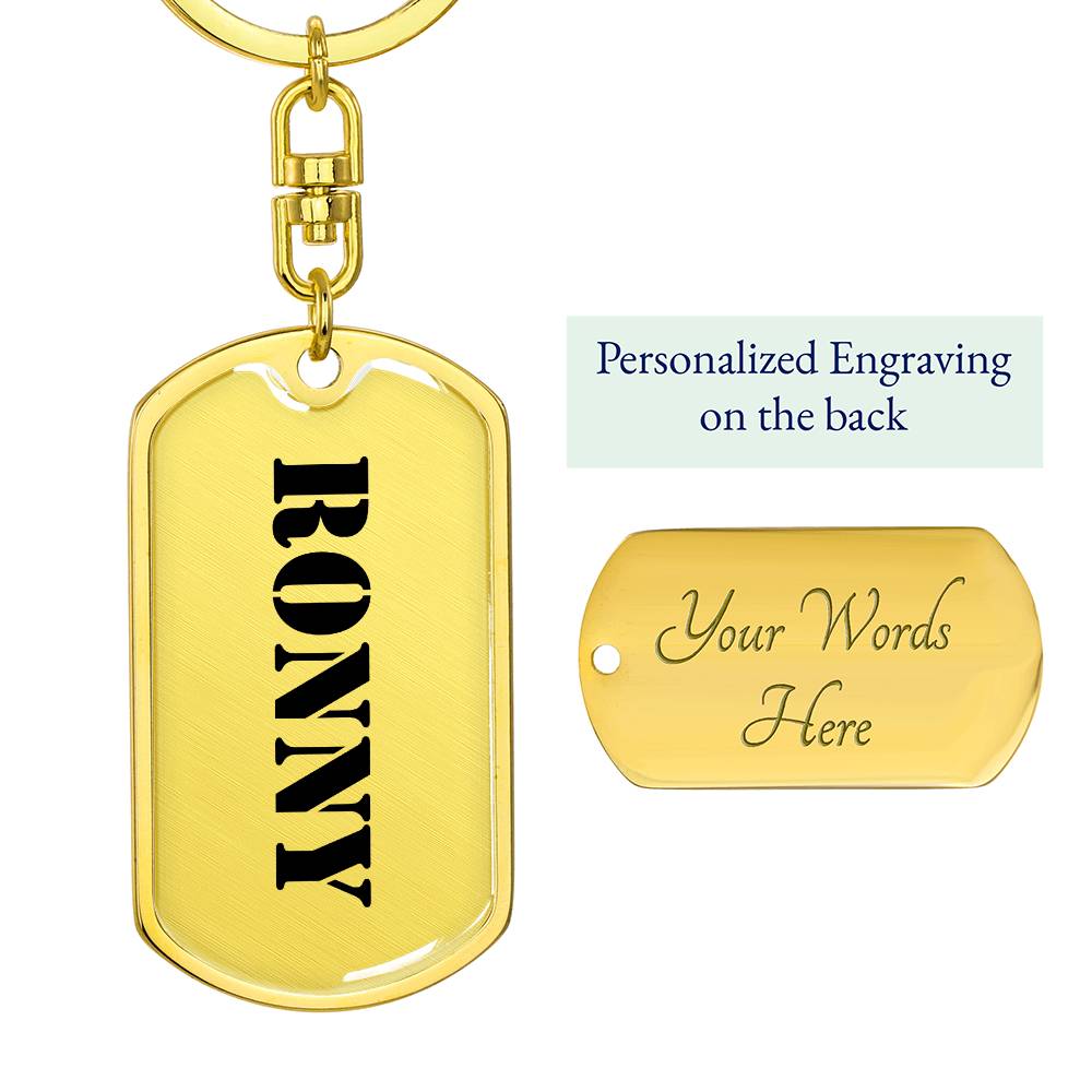 Ronny - Luxury Dog Tag Keychain
