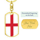 English Flag - Luxury Dog Tag Keychain
