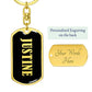 Justine v02 - Luxury Dog Tag Keychain