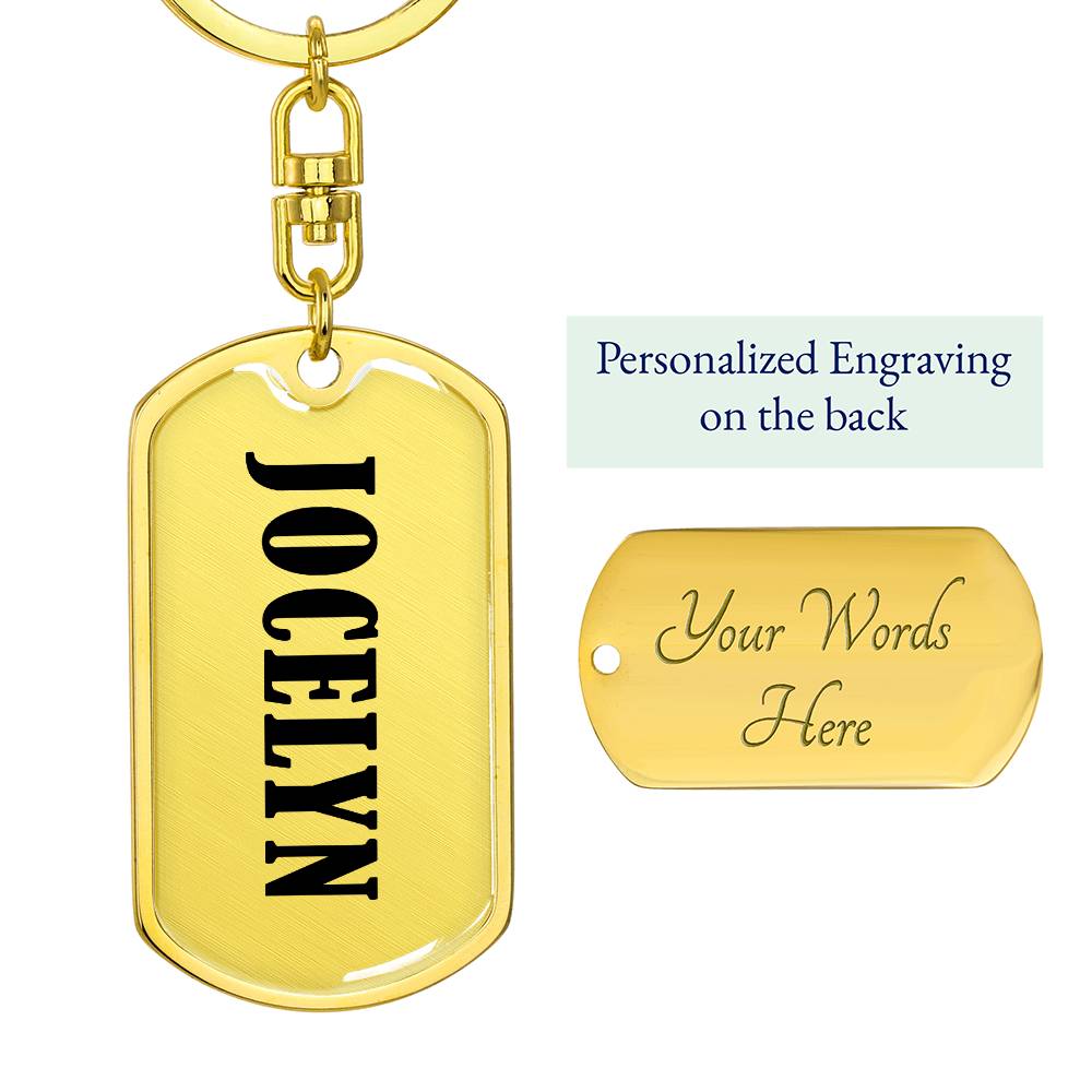 Jocelyn v01 - Luxury Dog Tag Keychain