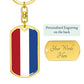 Dutch Flag - Luxury Dog Tag Keychain