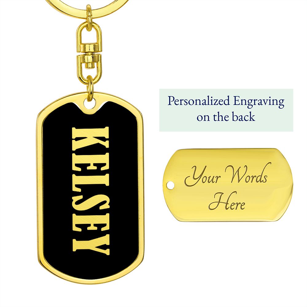 Kelsey v02 - Luxury Dog Tag Keychain