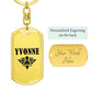 Yvonne v01a - Luxury Dog Tag Keychain