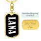 Lana v03 - Luxury Dog Tag Keychain