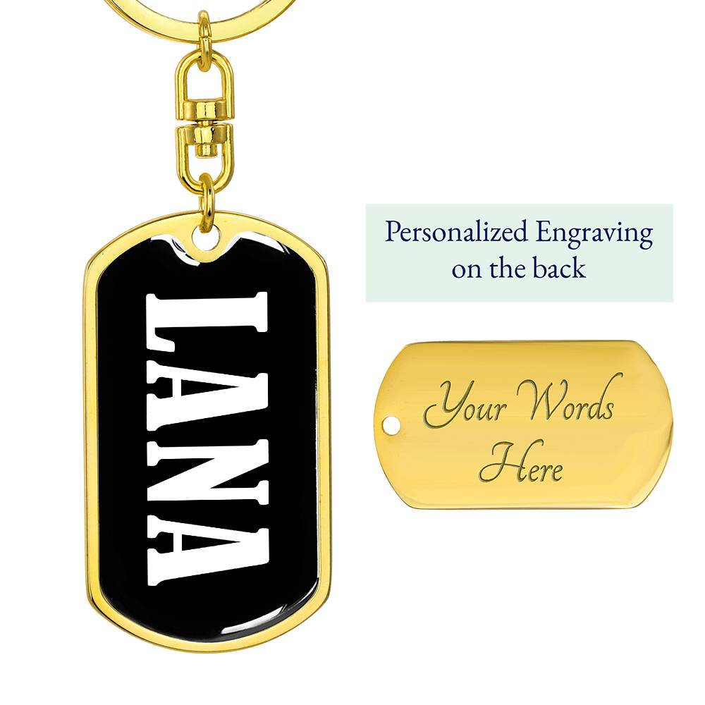 Lana v03 - Luxury Dog Tag Keychain