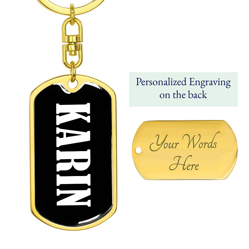 Karin v03 - Luxury Dog Tag Keychain