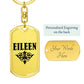 Eileen v01a - Luxury Dog Tag Keychain