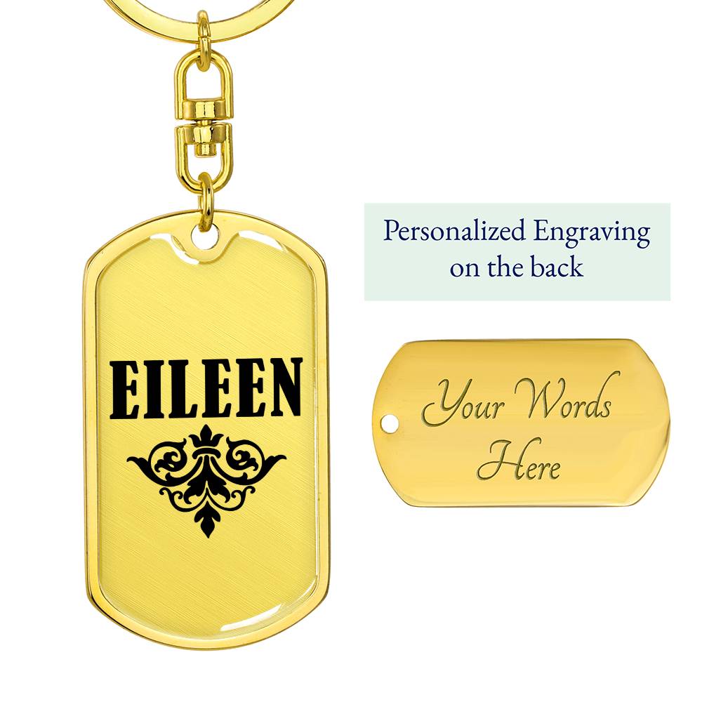 Eileen v01a - Luxury Dog Tag Keychain
